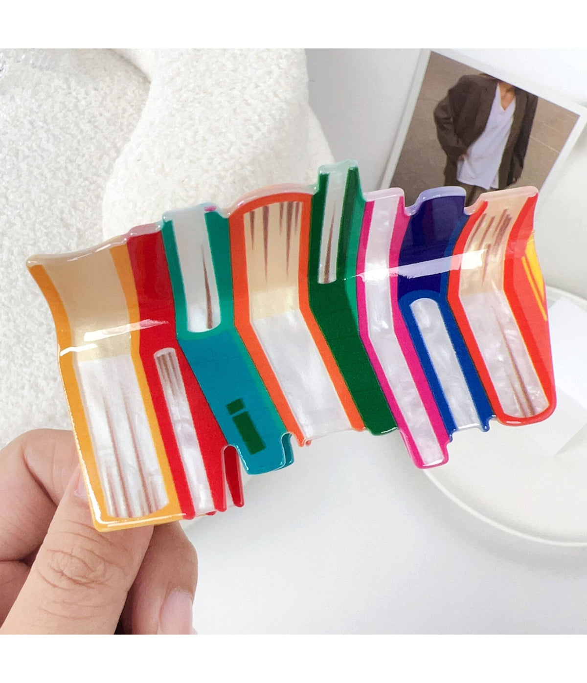 Stack Books Hair Clip