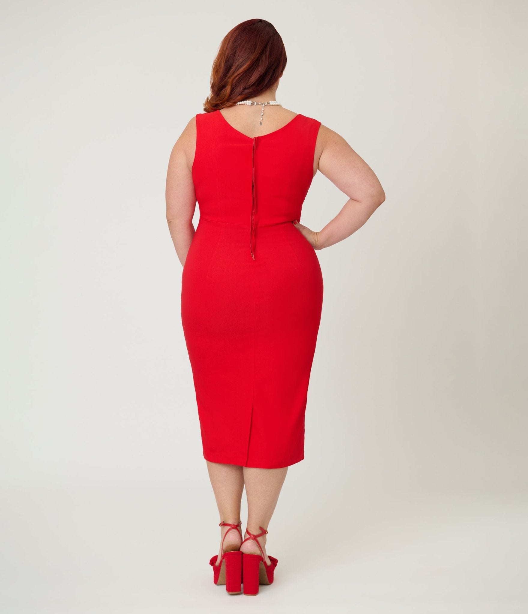 Steady Plus Size Red Diva Dress - Unique Vintage - Womens, DRESSES, MIDI
