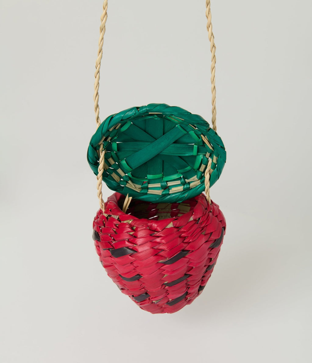 Strawberry Straw Shoulder Bag - Unique Vintage - Womens, ACCESSORIES, HANDBAGS