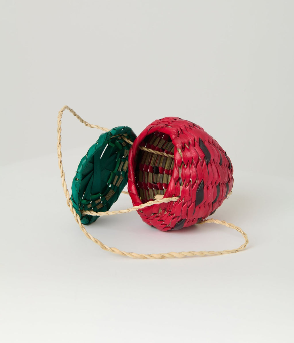 Strawberry Straw Shoulder Bag - Unique Vintage - Womens, ACCESSORIES, HANDBAGS