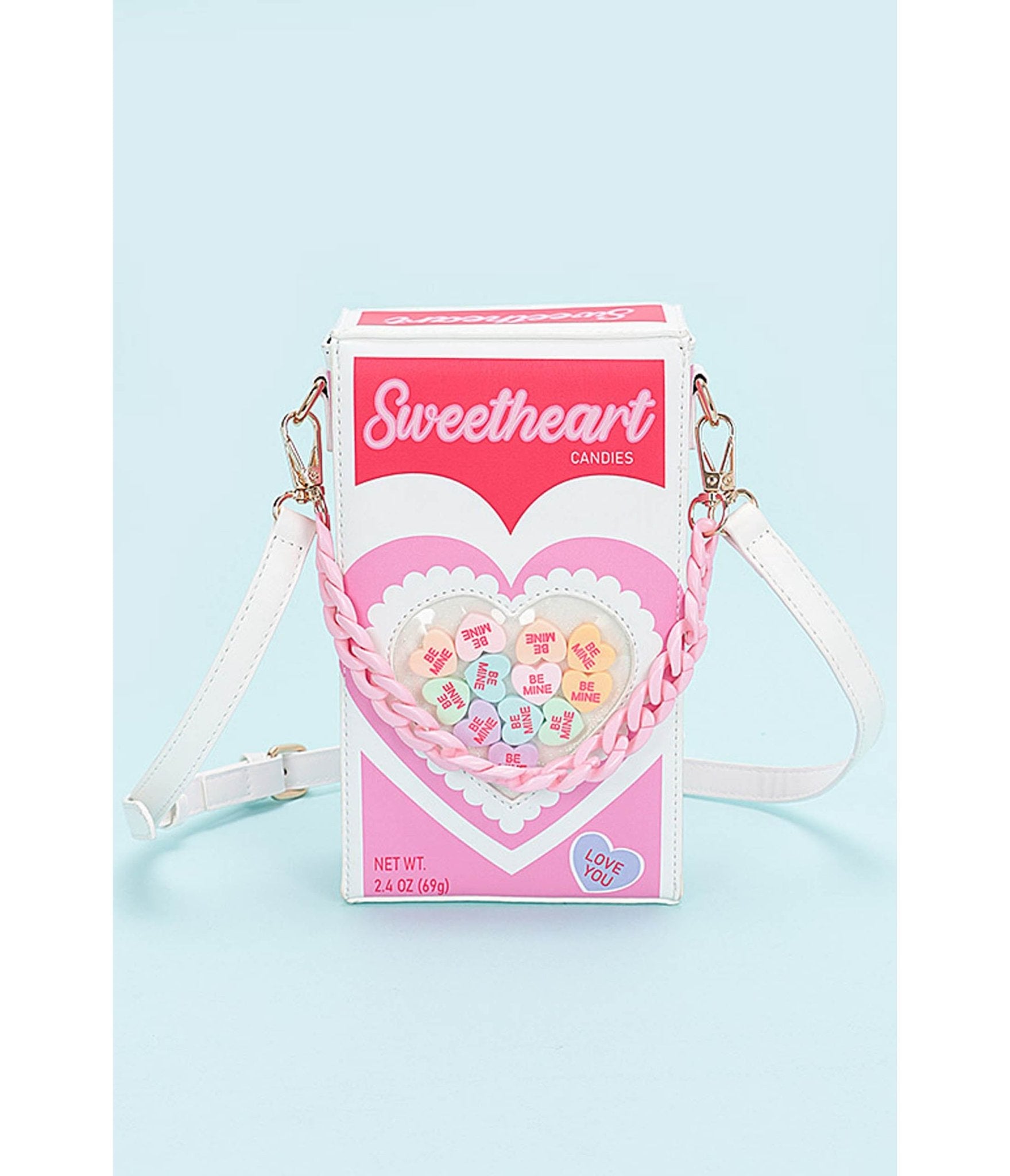 Sweetheart Leatherette Crossbody Bag - Unique Vintage - Womens, ACCESSORIES, HANDBAGS