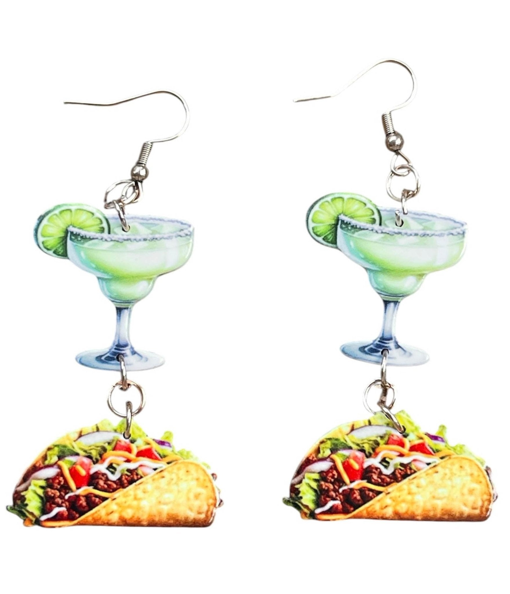 Tacos & Tequila Earrings - Unique Vintage - Womens, ACCESSORIES, JEWELRY