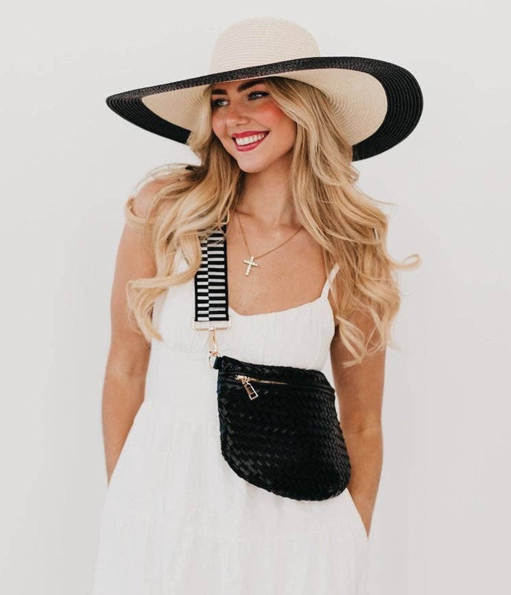 Tan Miami Summer Wide Floppy Hat - Unique Vintage - Womens, ACCESSORIES, HATS