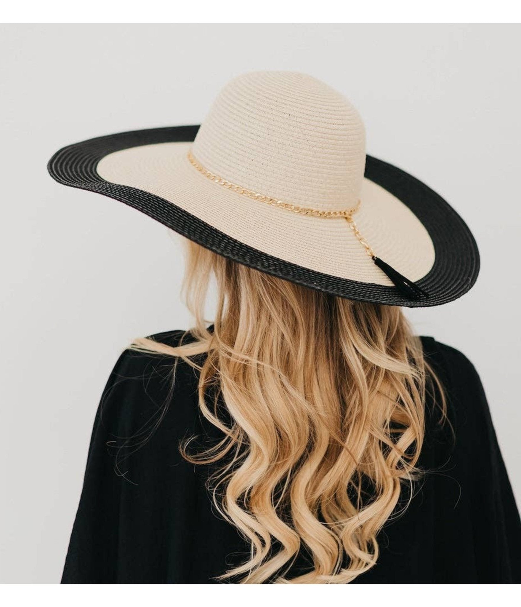 Tan Miami Summer Wide Floppy Hat - Unique Vintage - Womens, ACCESSORIES, HATS