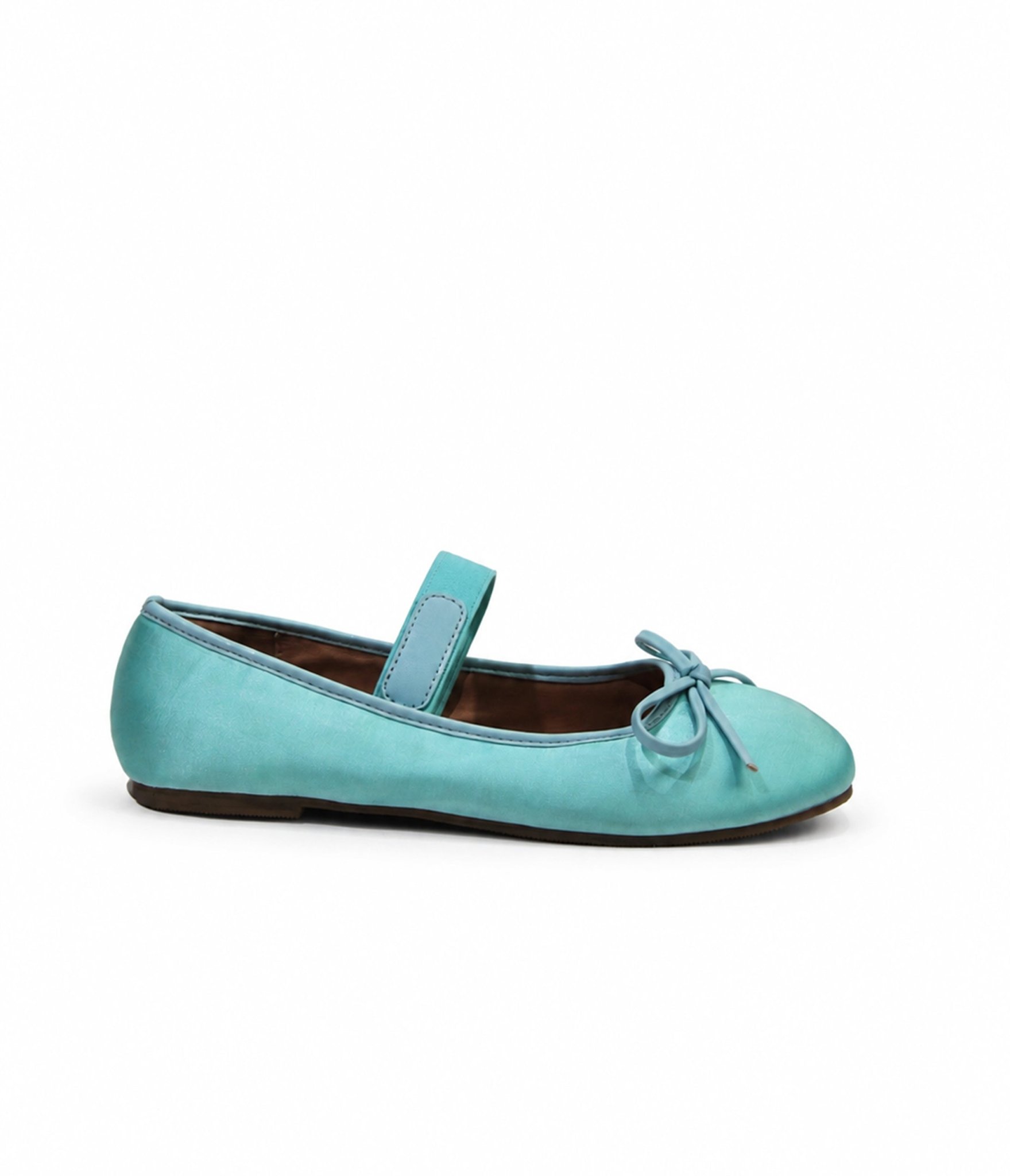 Teal Satin Ballet Flats - 8.5