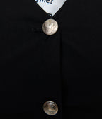 The Conjuring x Unique Vintage Black Button Up Vest - Unique Vintage - Womens, TOPS, OUTERWEAR