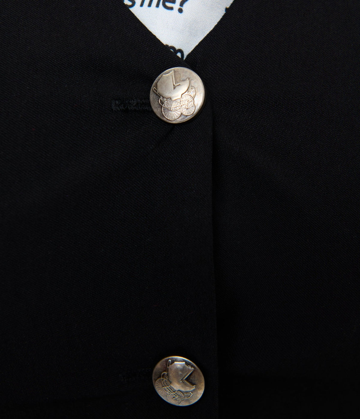 The Conjuring x Unique Vintage Black Button Up Vest - Unique Vintage - Womens, TOPS, OUTERWEAR