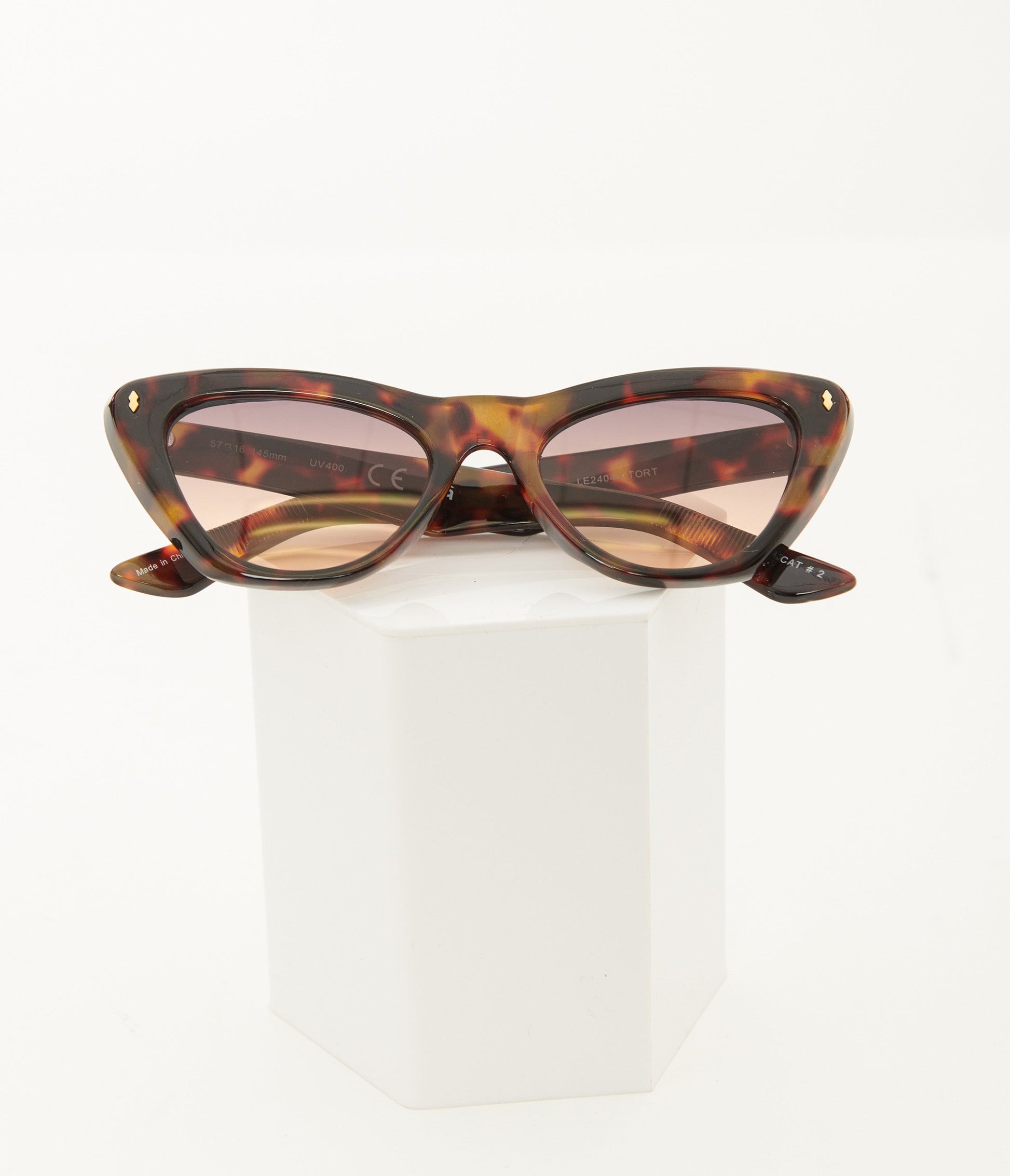 Tortoise Cat Eye Sunglasses - Unique Vintage - Womens, ACCESSORIES, SUNGLASSES