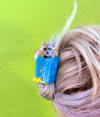 Trash Raccoon Hair Claw Clip - Unique Vintage -