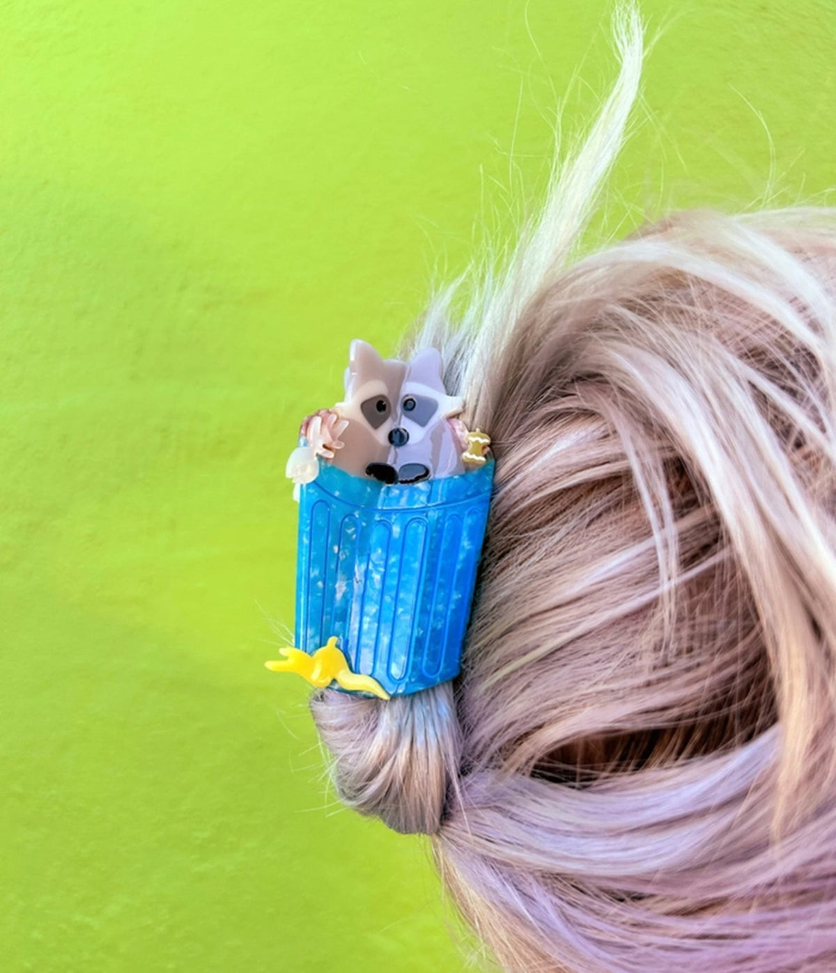 Trash Raccoon Hair Claw Clip - Unique Vintage -