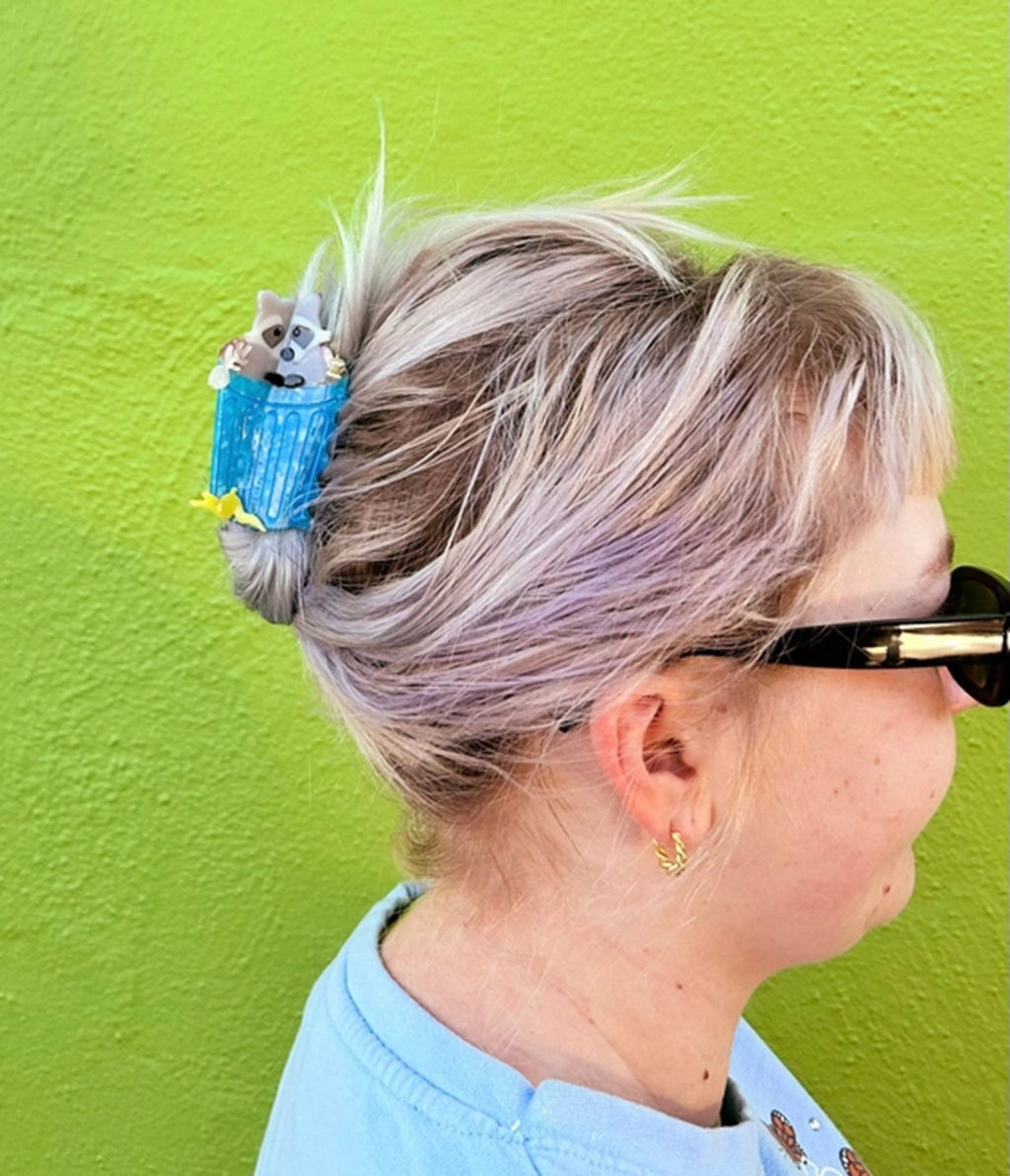 Trash Raccoon Hair Claw Clip - Unique Vintage -