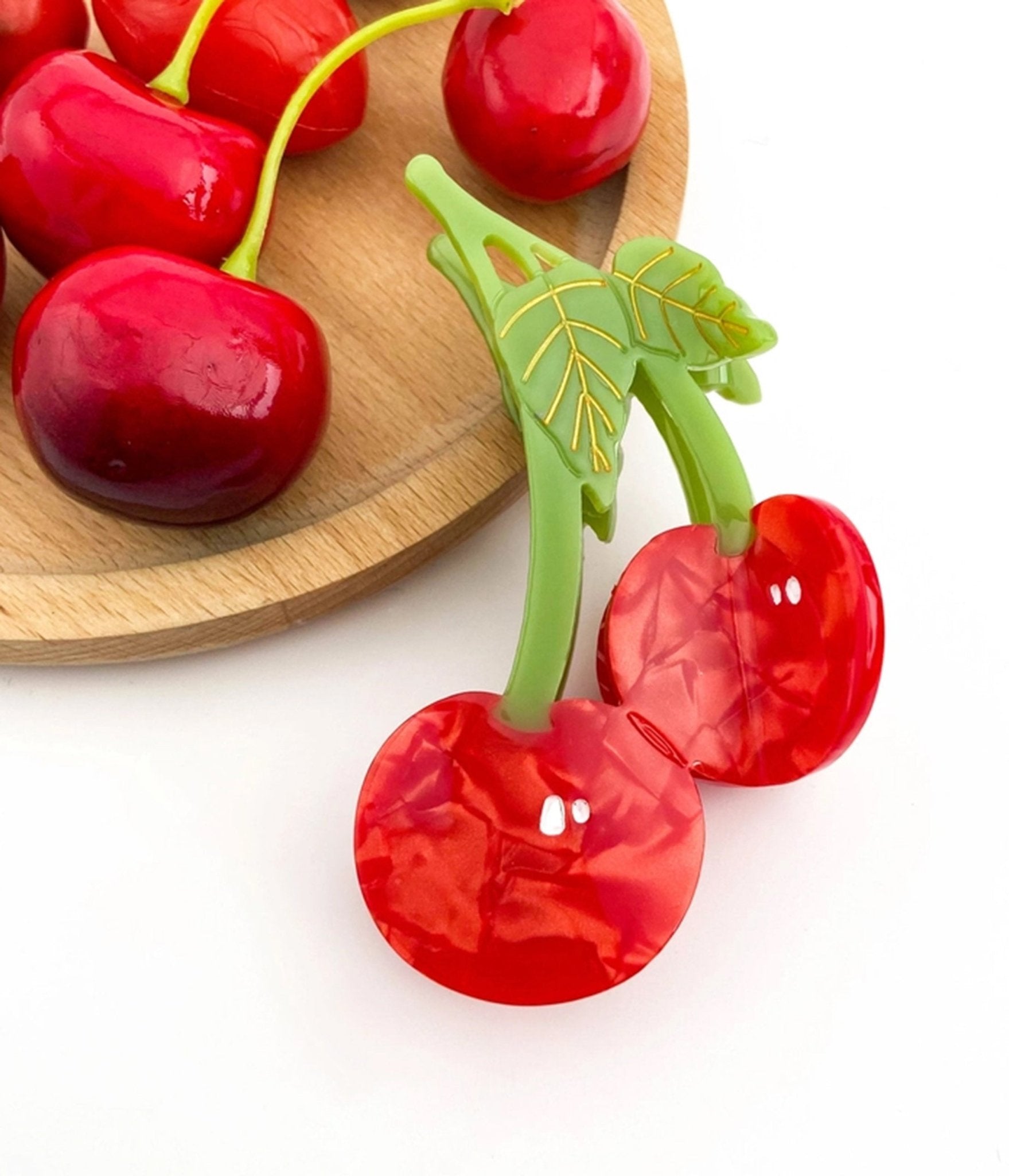 Twin Cherries Hair Clip - Unique Vintage - Womens, ACCESSORIES, HAIR