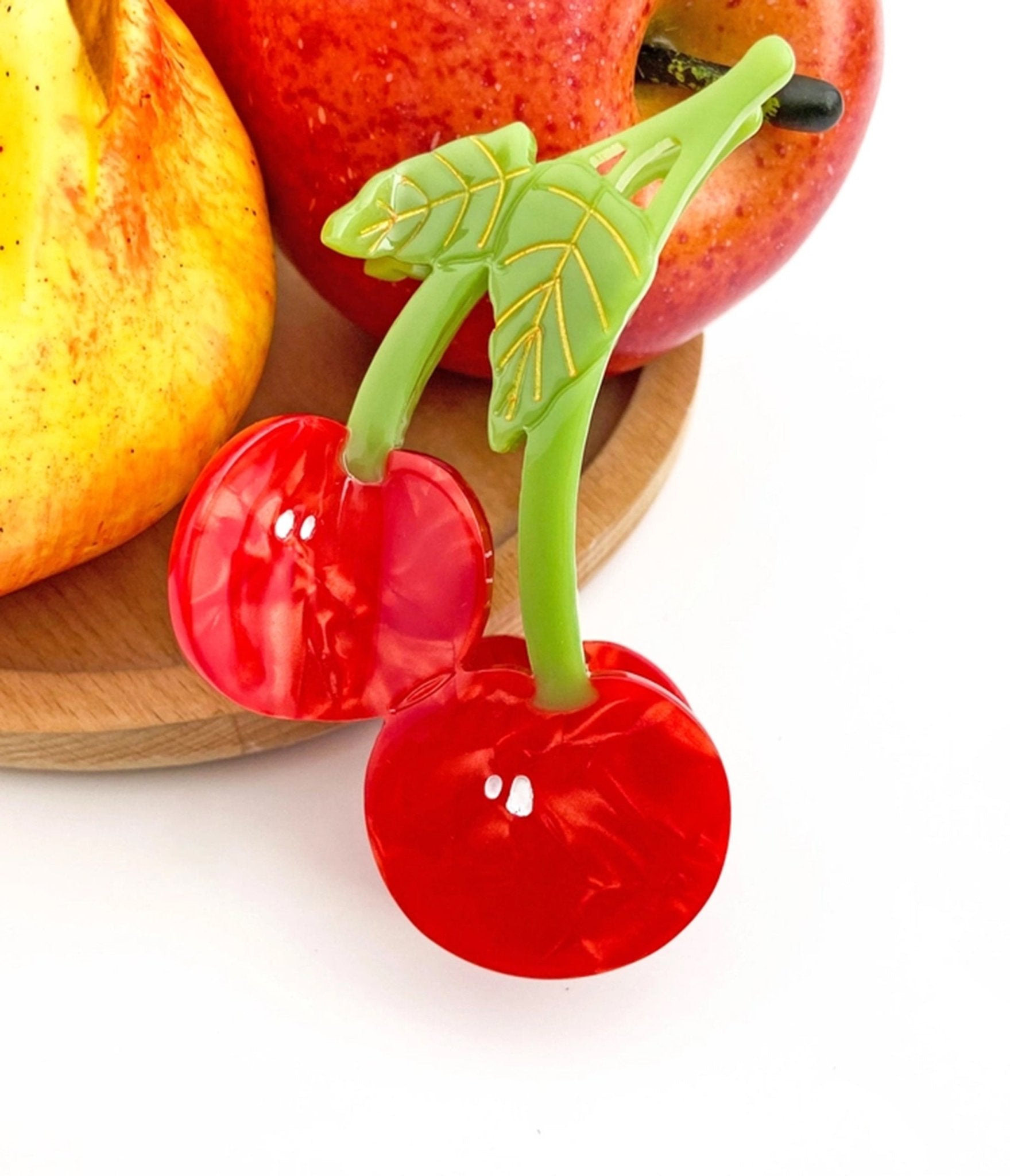 Twin Cherries Hair Clip - Unique Vintage - Womens, ACCESSORIES, HAIR