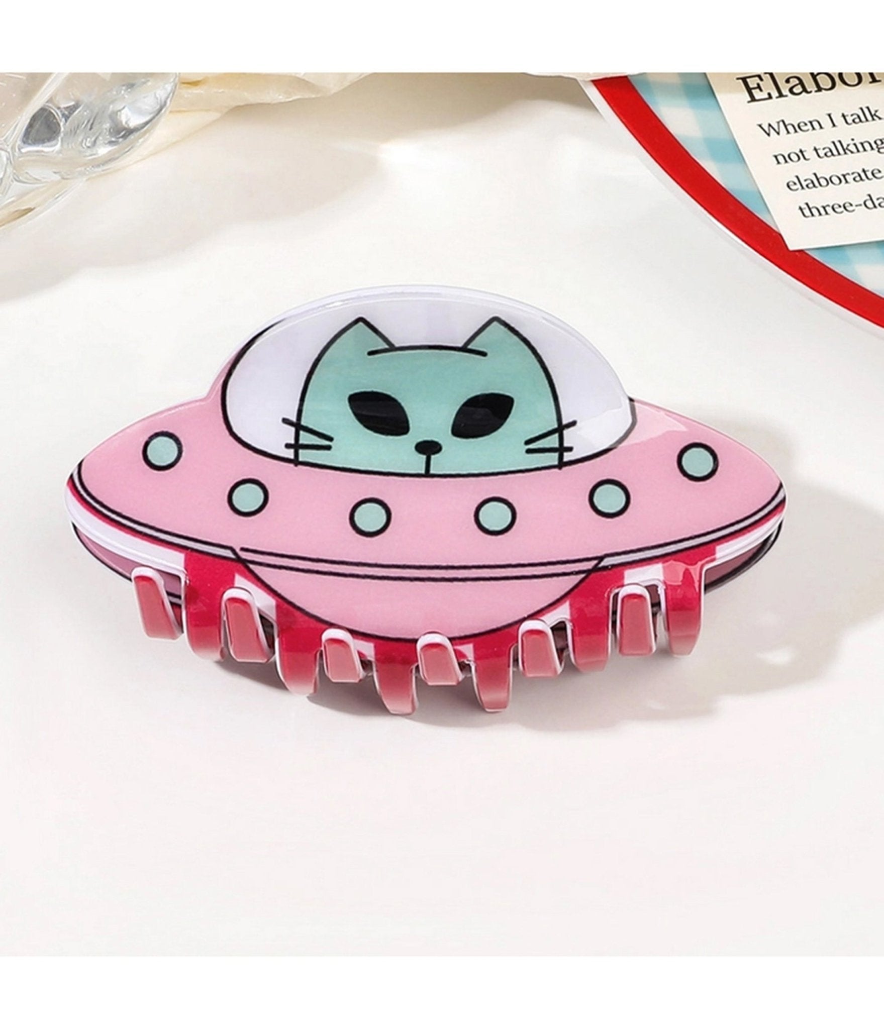 UFO Cat Hair Claw Clip - Unique Vintage - Womens, ACCESSORIES, HAIR