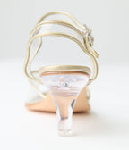 Unique Vintage 1940's Clear Rhinestone Kitten Heels - Unique Vintage - Womens, SHOES, HEELS