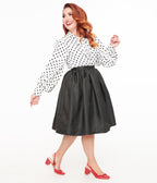 Unique Vintage 1950s Black Gellar Swing Skirt - Unique Vintage - Womens, BOTTOMS, SKIRTS