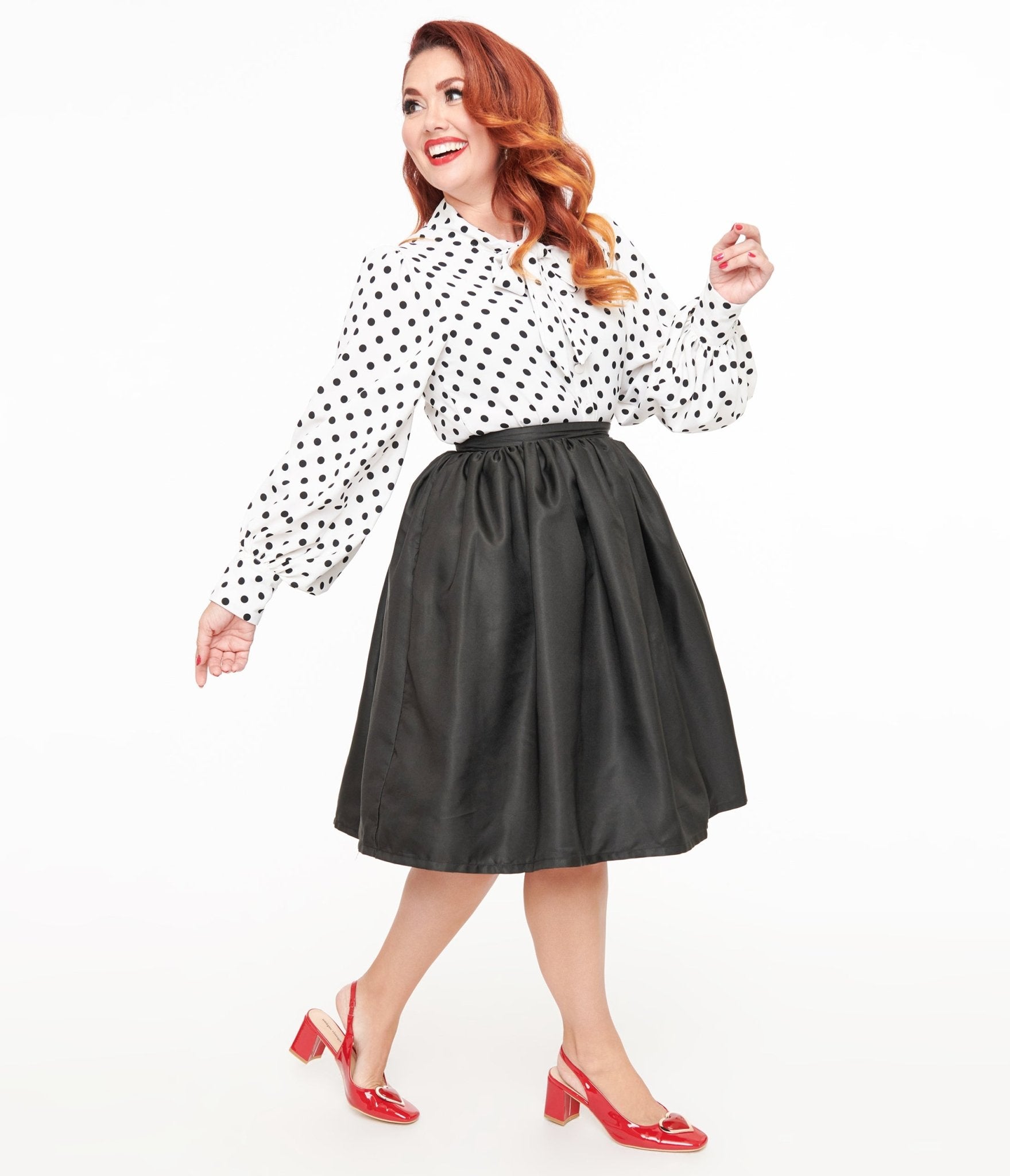 Unique Vintage 1950s Black Gellar Swing Skirt - Unique Vintage - Womens, BOTTOMS, SKIRTS