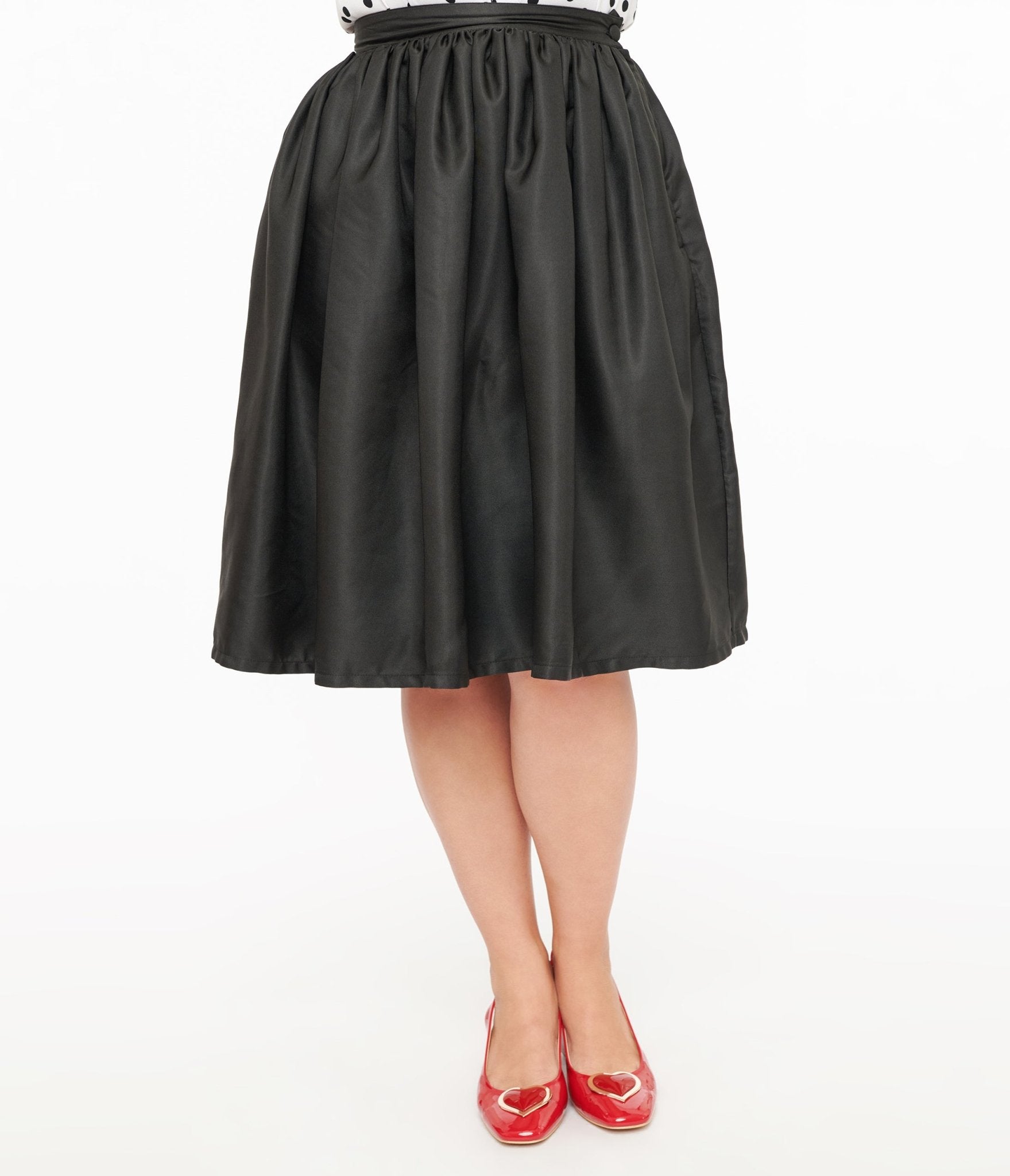 Unique Vintage 1950s Black Gellar Swing Skirt - Unique Vintage - Womens, BOTTOMS, SKIRTS