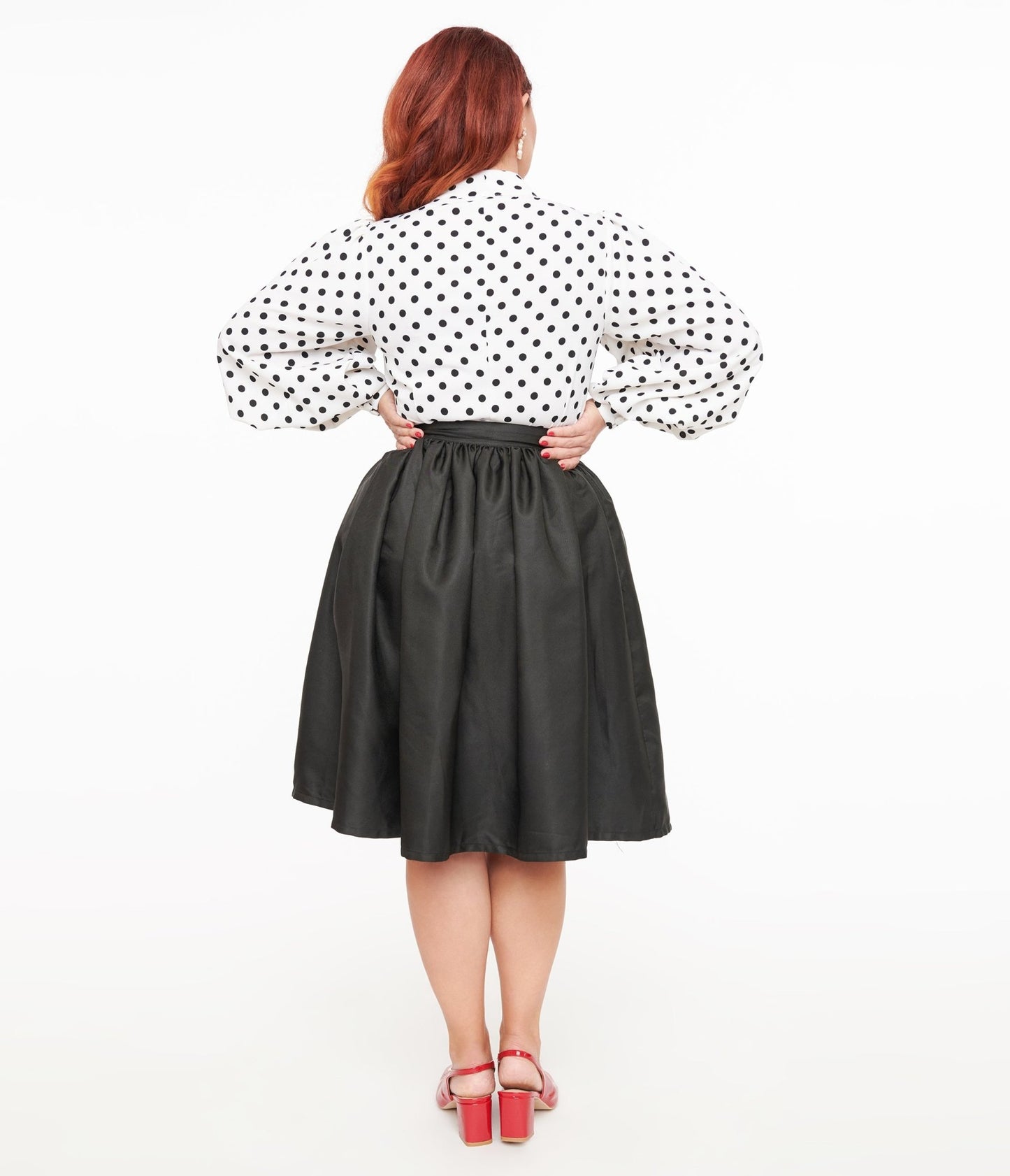 Unique Vintage 1950s Black Gellar Swing Skirt - Unique Vintage - Womens, BOTTOMS, SKIRTS