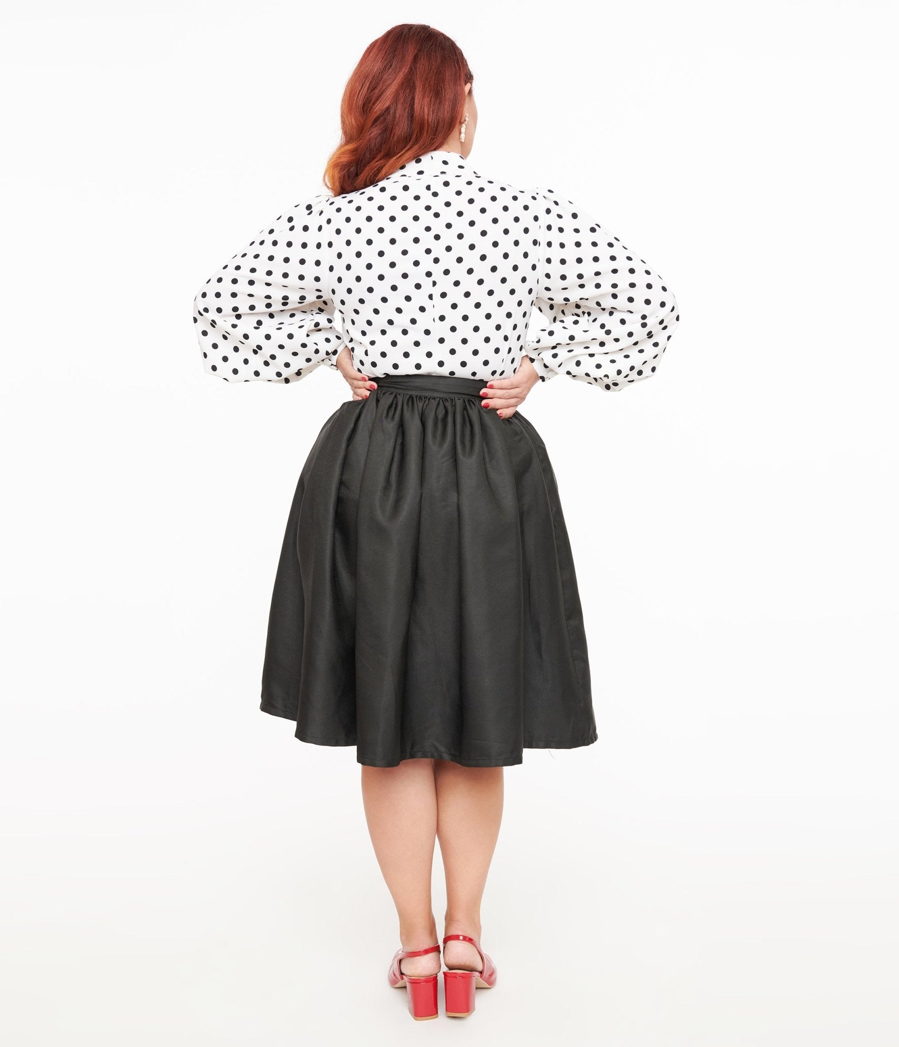 Unique Vintage 1950s Black Gellar Swing Skirt - Unique Vintage - Womens, BOTTOMS, SKIRTS