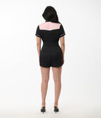 Unique Vintage 1950s Black & Pink Rodeo Ready Romper - Unique Vintage - Womens, BOTTOMS, ROMPERS AND JUMPSUITS
