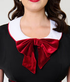 Unique Vintage 1950s Black & Red Cheryl Swing Dress - Unique Vintage -