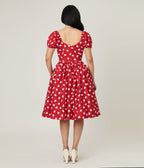 Unique Vintage 1950s Red & Pink Heart Convertible Sweetheart Dress - Unique Vintage - Womens, DRESSES, PROM AND SPECIAL OCCASION