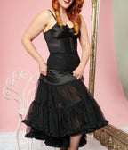 Unique Vintage 1950s Style Black Ruffled Petticoat Crinoline - Unique Vintage - Womens, ACCESSORIES, PETTICOATS