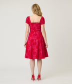 Unique Vintage 1960s Red & Pink Floral Ohara Swing Dress - Unique Vintage - Womens, DRESSES, SWING