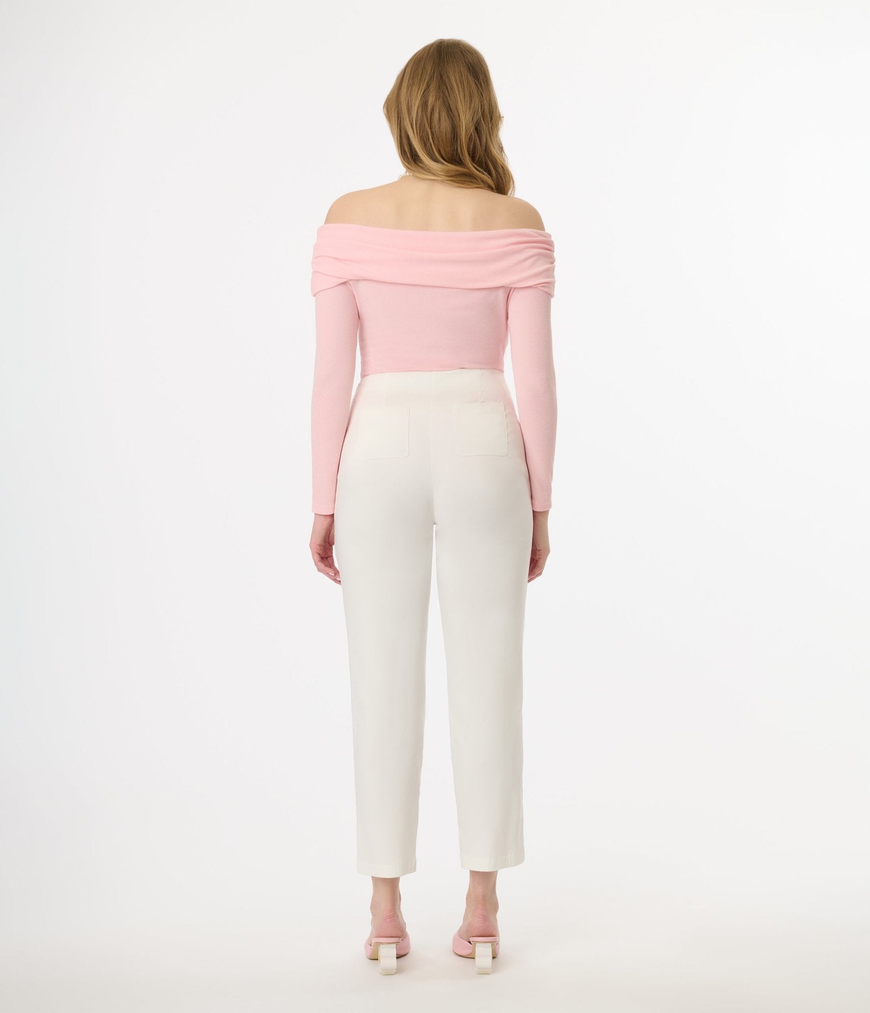 Unique Vintage 1960s White Cigarette Pants - Unique Vintage - Womens, BOTTOMS, PANTS
