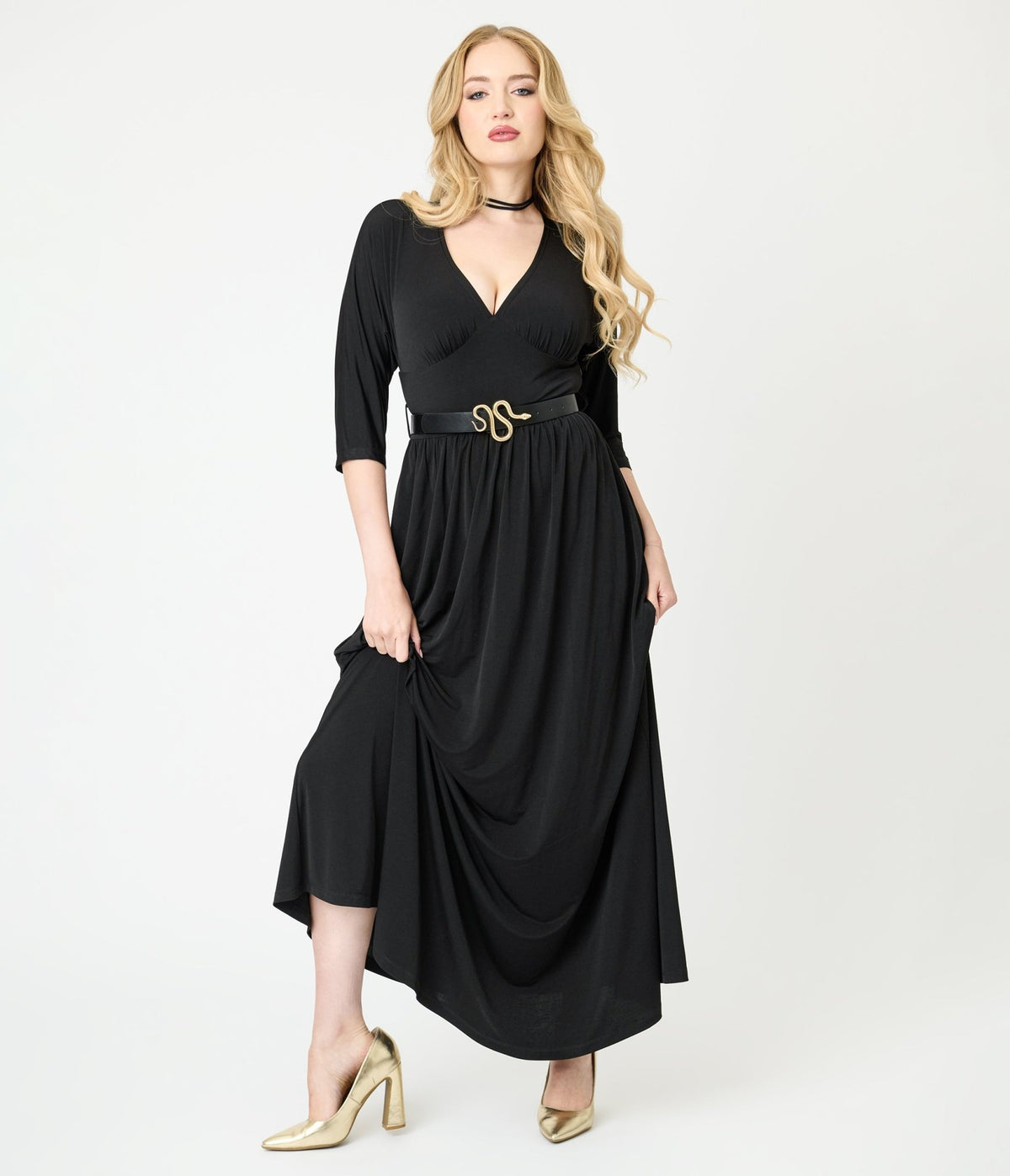 Batwing Sleeve Maxi Dress
