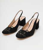 Unique Vintage Black Cat Slingback Heel - Unique Vintage - Womens, SHOES, HEELS
