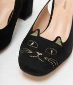 Unique Vintage Black Cat Slingback Heel - Unique Vintage - Womens, SHOES, HEELS