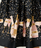 Unique Vintage Black Champagne Celebration Swing Dress - Unique Vintage - Womens, DRESSES, SWING