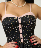 Unique Vintage Black Champagne Celebration Swing Dress - Unique Vintage - Womens, DRESSES, SWING