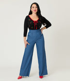 Unique Vintage Black & Cherries Cardigan - Unique Vintage - Womens, TOPS, SWEATERS