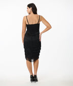 Unique Vintage Black Chevron Fringe Pencil Dress - Unique Vintage - Womens, DRESSES, WIGGLE