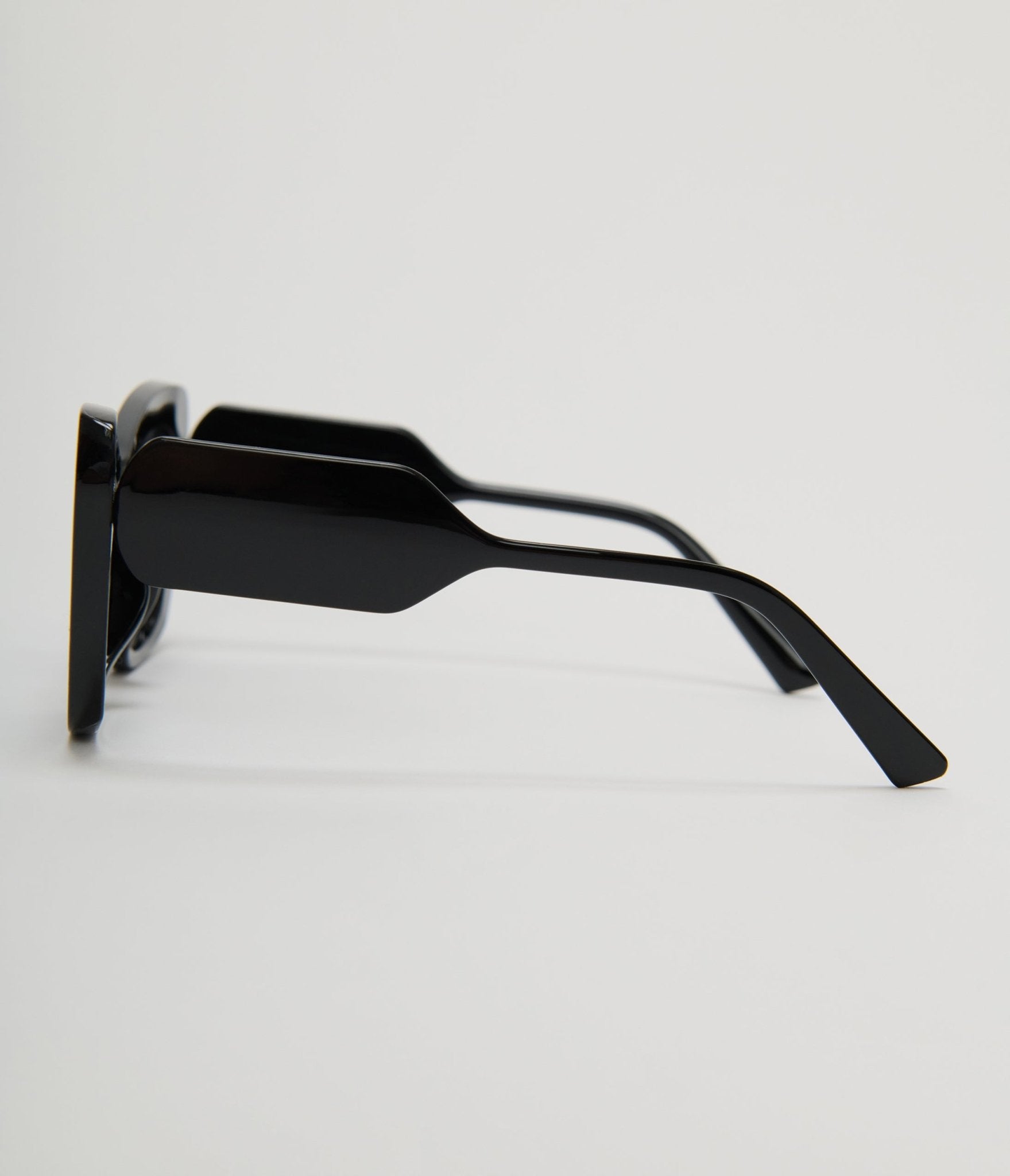 Unique Vintage Black Chunky Geometric Sunglasses - Unique Vintage - Womens, ACCESSORIES, SUNGLASSES