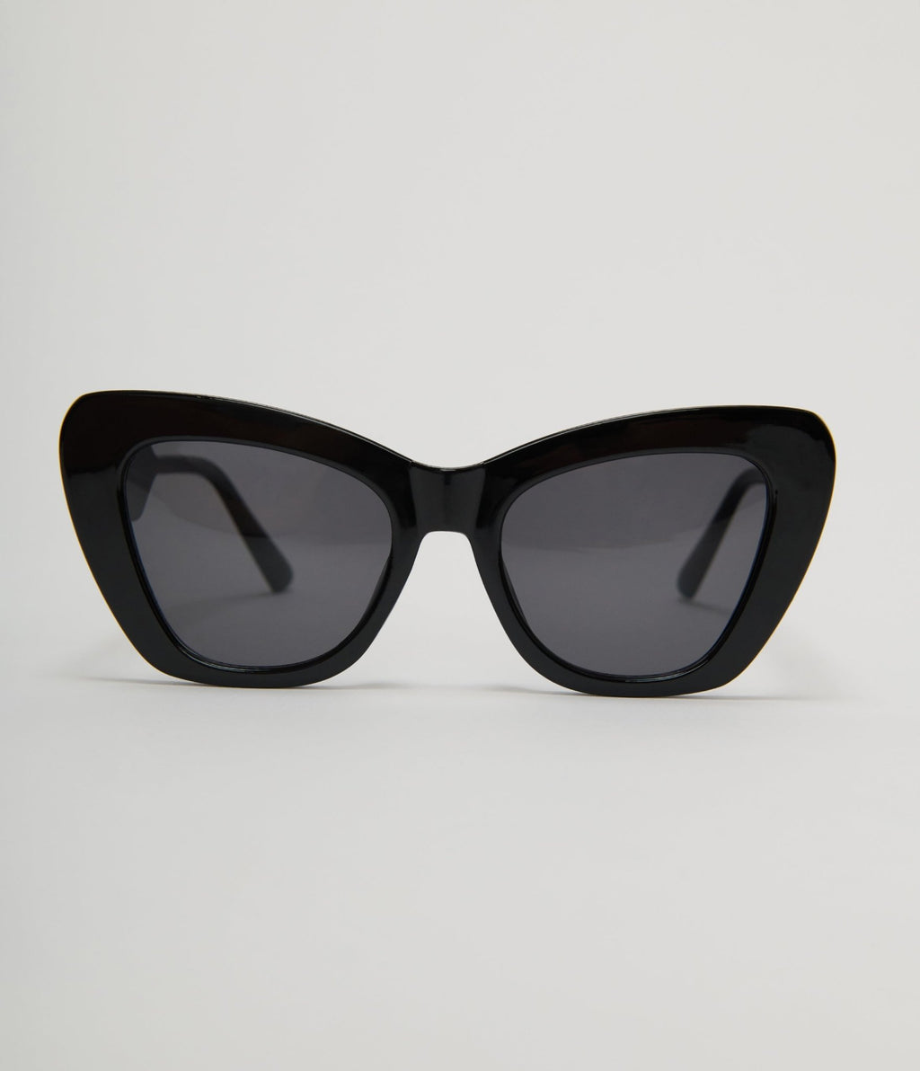 Unique Vintage Black Chunky Geometric Sunglasses - Unique Vintage - Womens, ACCESSORIES, SUNGLASSES