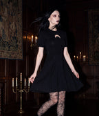Unique Vintage Black Crescent Moon Cutout Flare Dress - Unique Vintage - Womens, DRESSES, FIT AND FLARE
