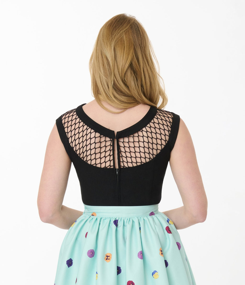 Unique Vintage Black Diamond Cable Top - Unique Vintage - Womens, TOPS, WOVEN TOPS