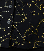 Unique Vintage Black & Gold Star Print Sleeveless Blouse - Unique Vintage -