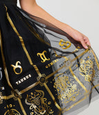 Unique Vintage Black & Gold Zodiac Ballerina Skirt - Unique Vintage - Womens, BOTTOMS, SKIRTS