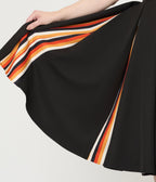Unique Vintage Black Halloween Stripe Swing Dress - Unique Vintage - Womens, DRESSES, SWING
