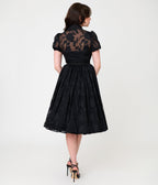 Unique Vintage Black Lace Hollie Swing Dress - Unique Vintage - Womens, DRESSES, SWING