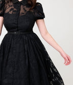 Unique Vintage Black Lace Hollie Swing Dress - Unique Vintage - Womens, DRESSES, SWING