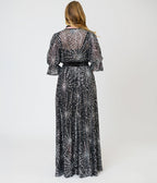 Unique Vintage Black Mesh & Silver Spiderweb Duster - Unique Vintage -
