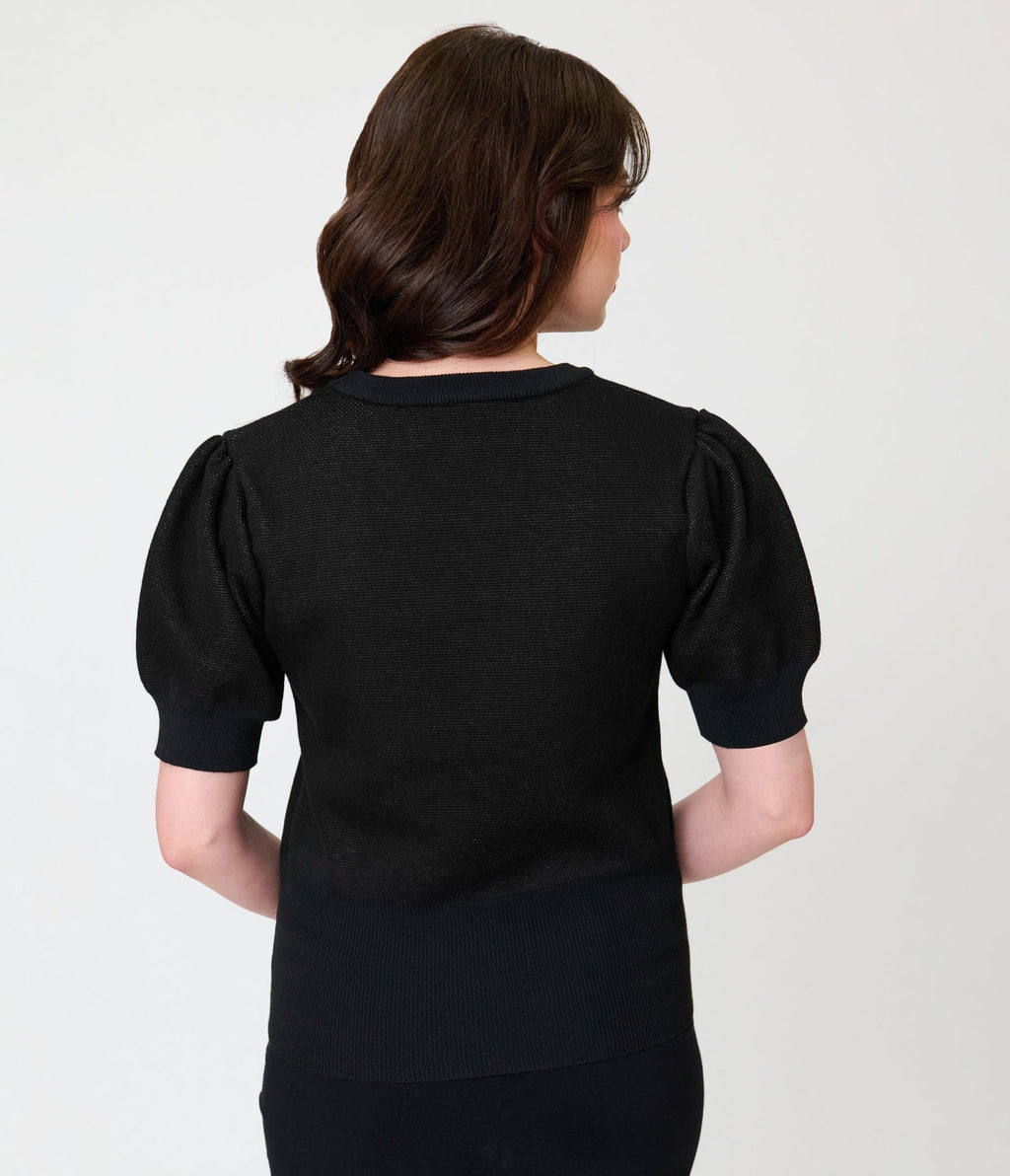 Unique Vintage Black Moth Embroidered Sweater - Unique Vintage - Womens, TOPS, SWEATERS