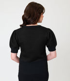 Unique Vintage Black Moth Embroidered Sweater - Unique Vintage - Womens, TOPS, SWEATERS