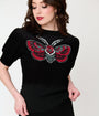 Unique Vintage Black Moth Embroidered Sweater